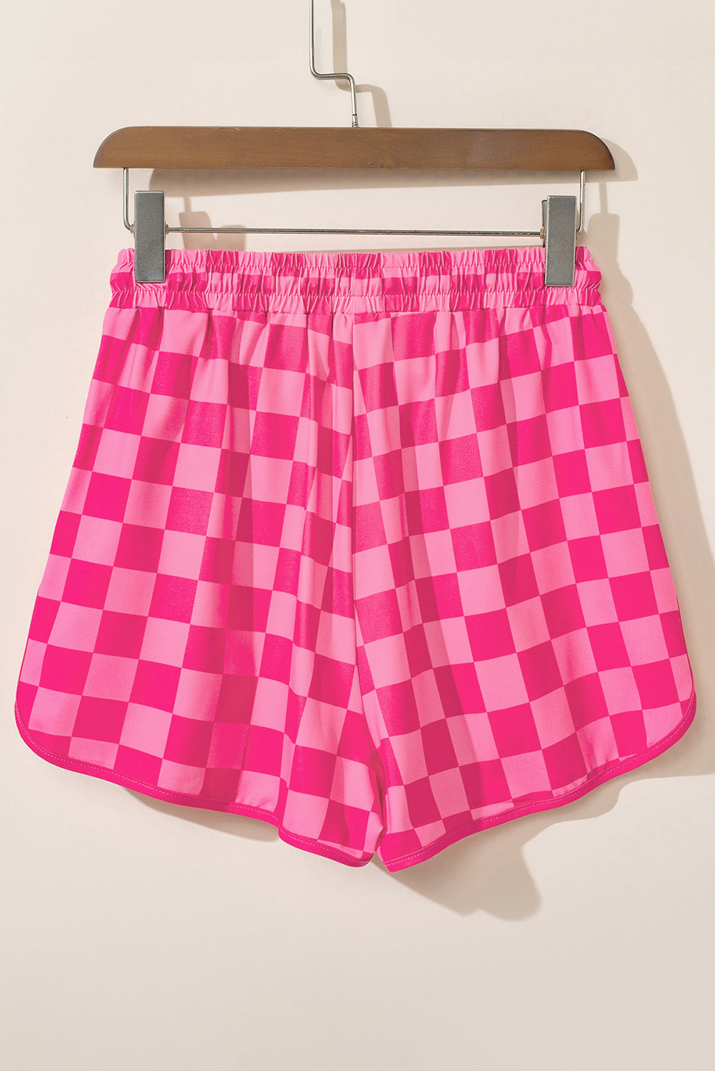 Pantalones cortos de cintura elástica con cordón de cuadros