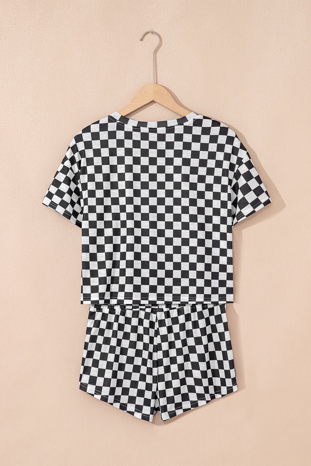 Conjunto de camiseta y falda pantalón a cuadros