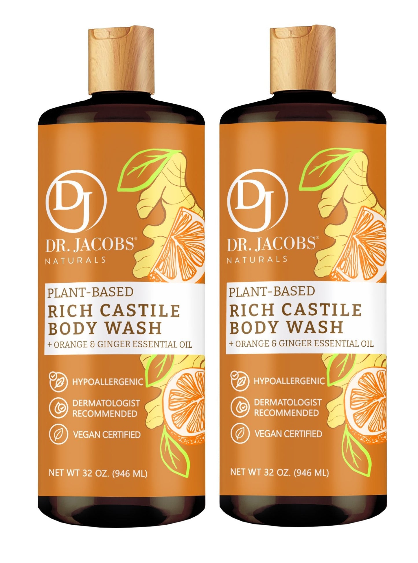 Gel de baño de Castilla con naranja y jengibre (All American)