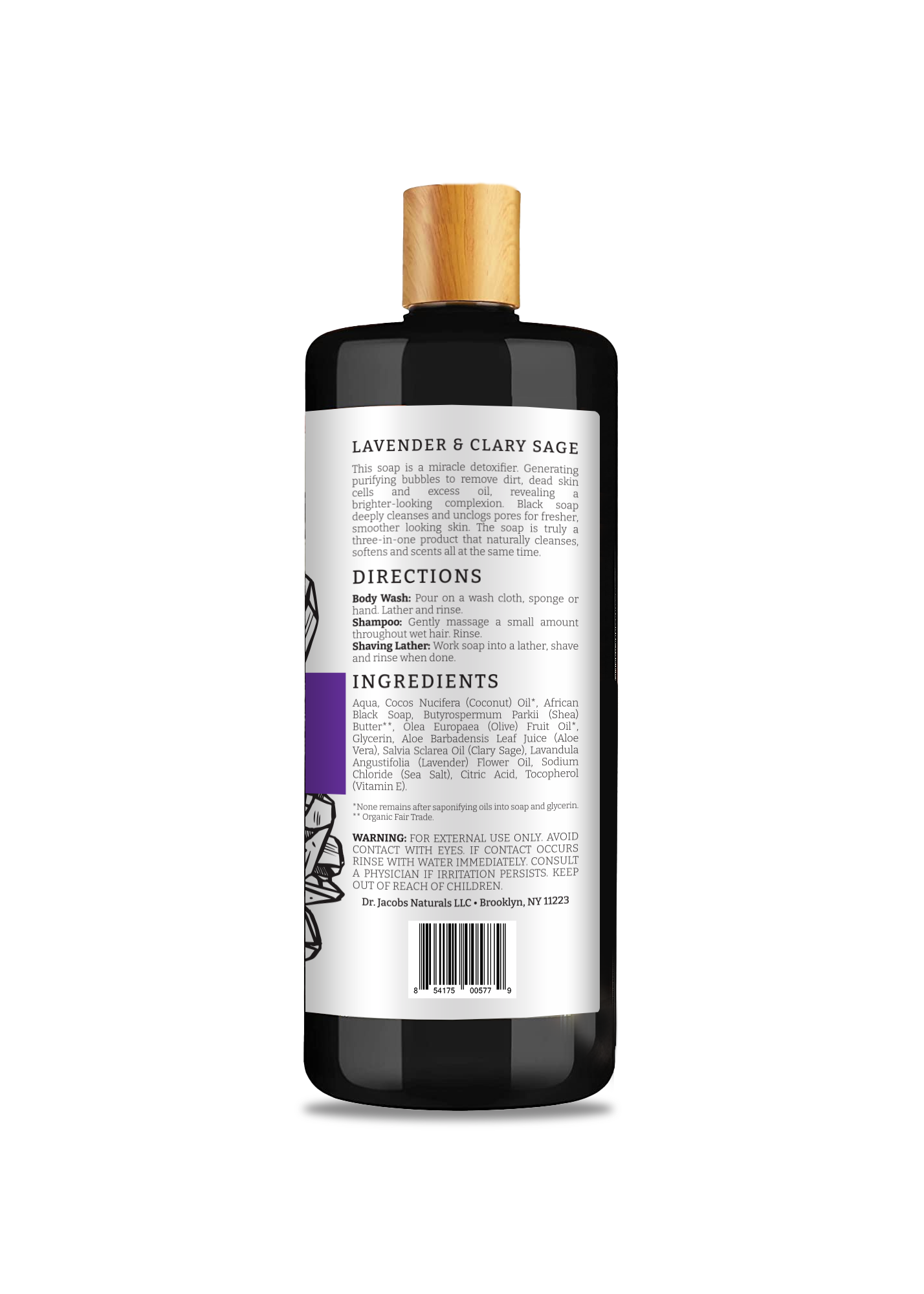Jabón negro de lavanda y salvia (All American)