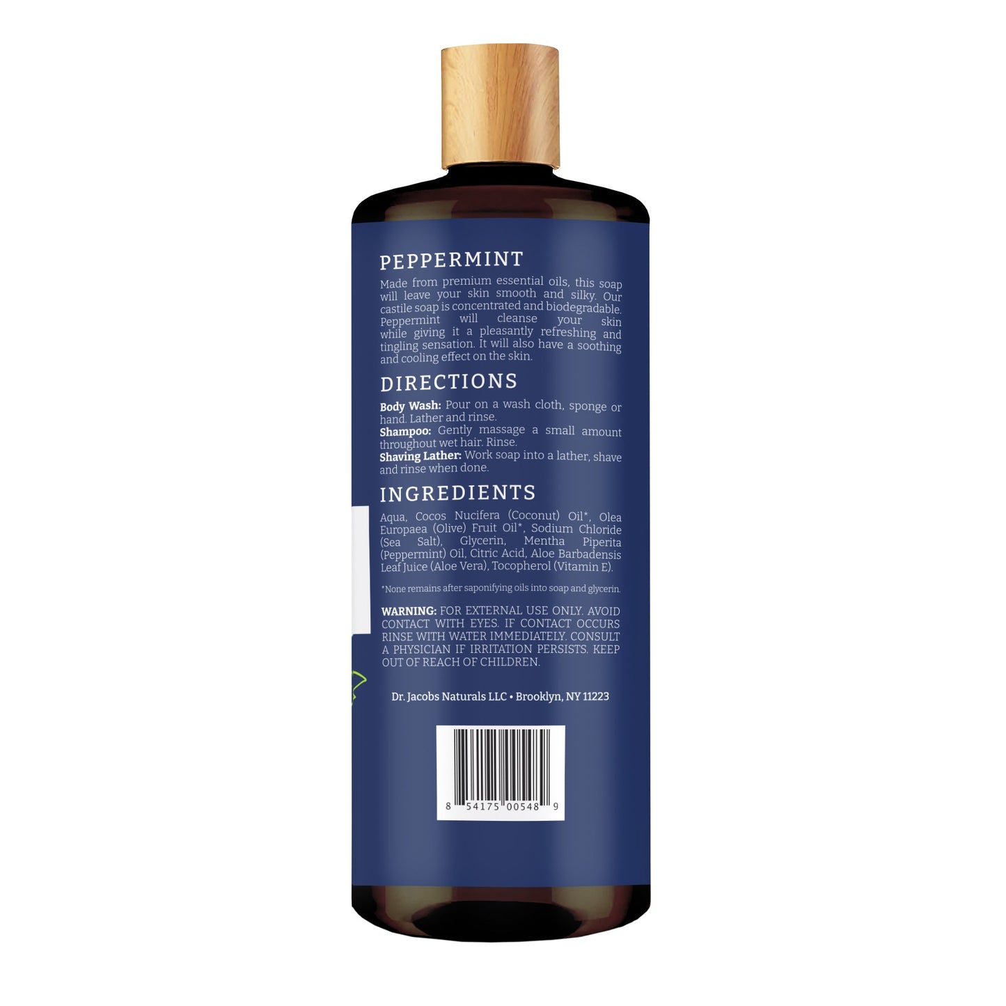 Gel de baño de Castilla con menta (All American)