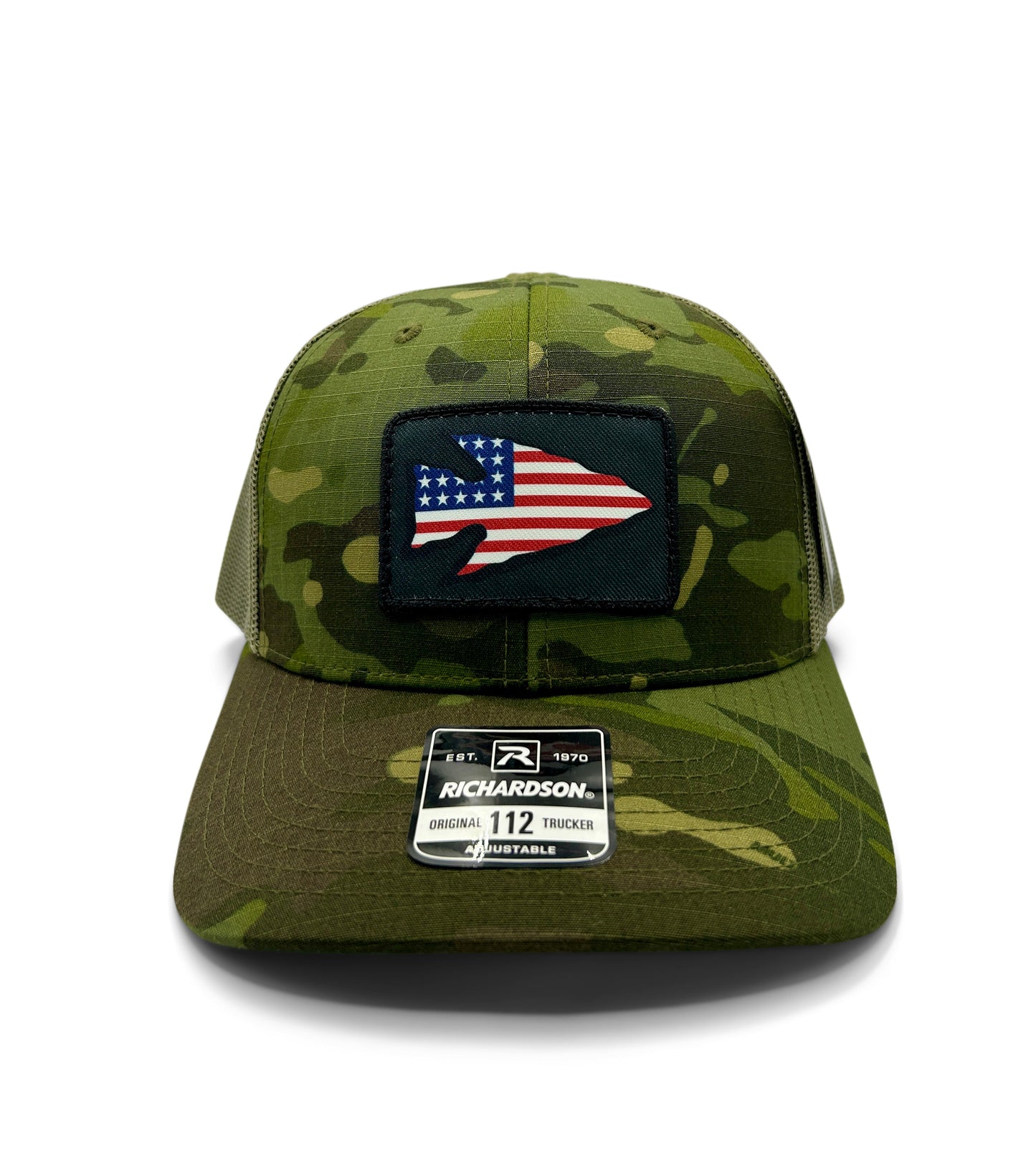 USA Arrowhead Flag Patch Hat | Richardson 112 | Multicam