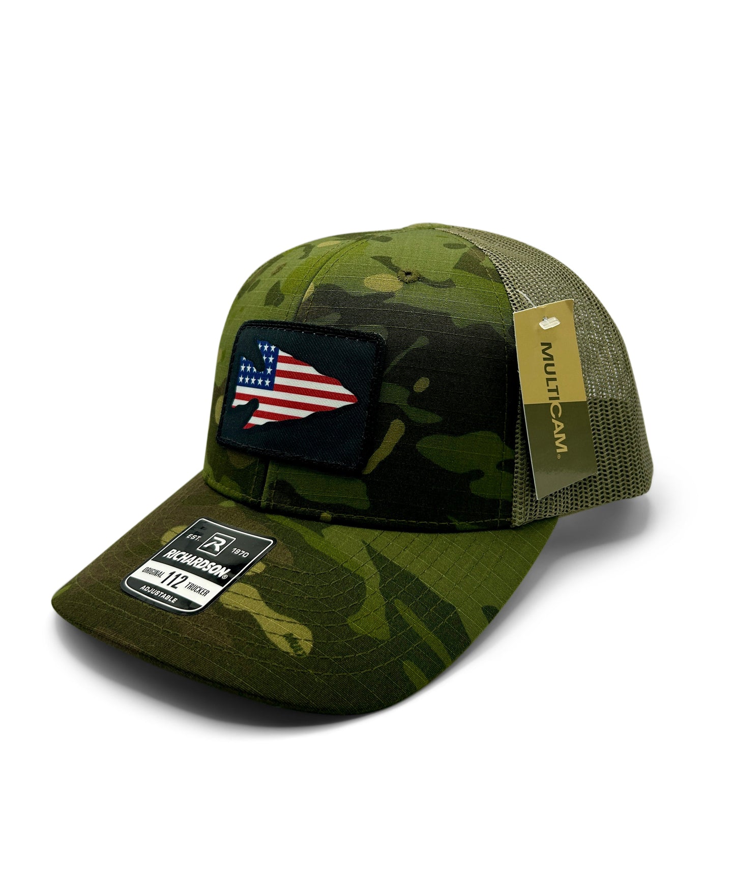 USA Arrowhead Flag Patch Hat | Richardson 112 | Multicam