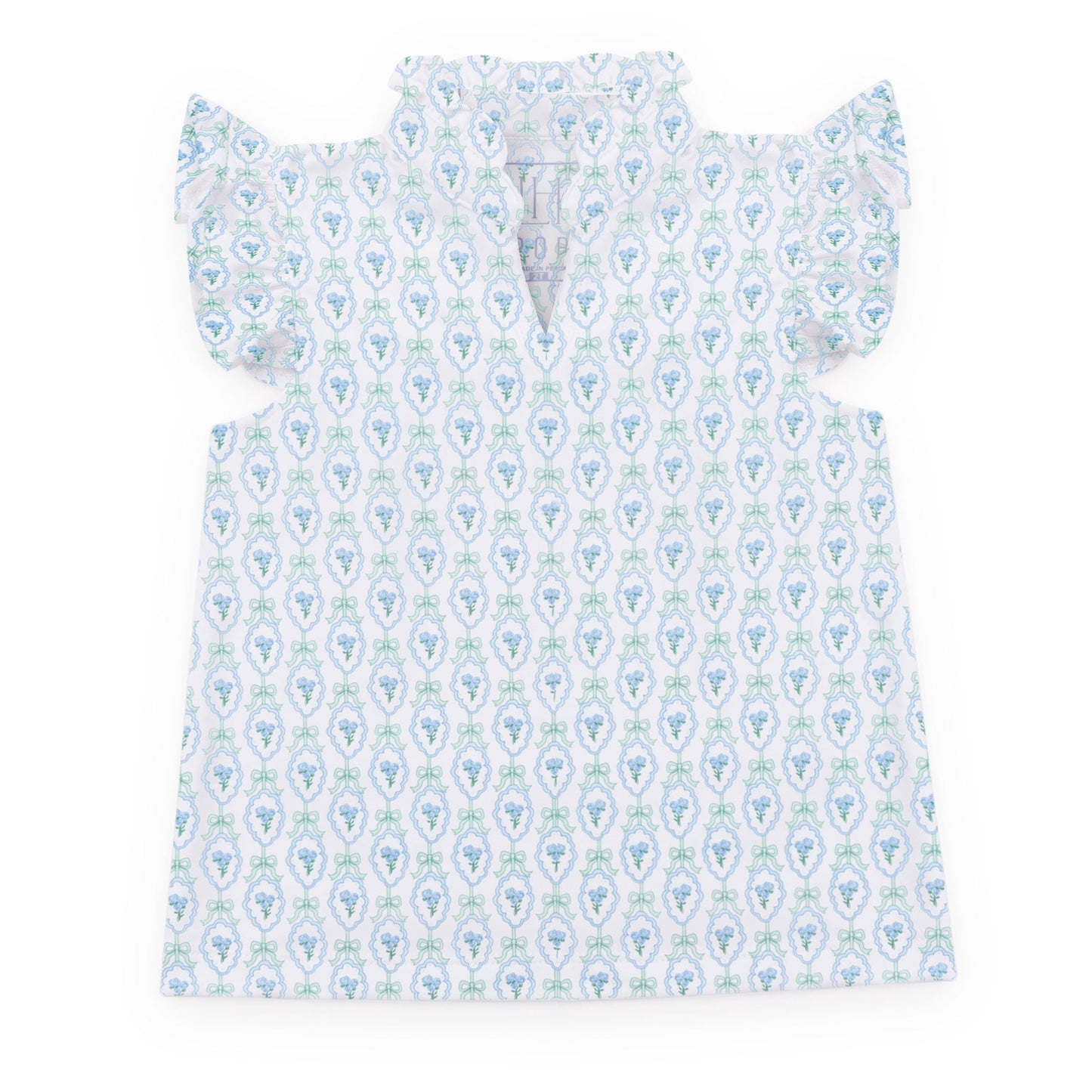 Top deportivo sin mangas Ellie para niña de LH Sport - Hampton Blooms