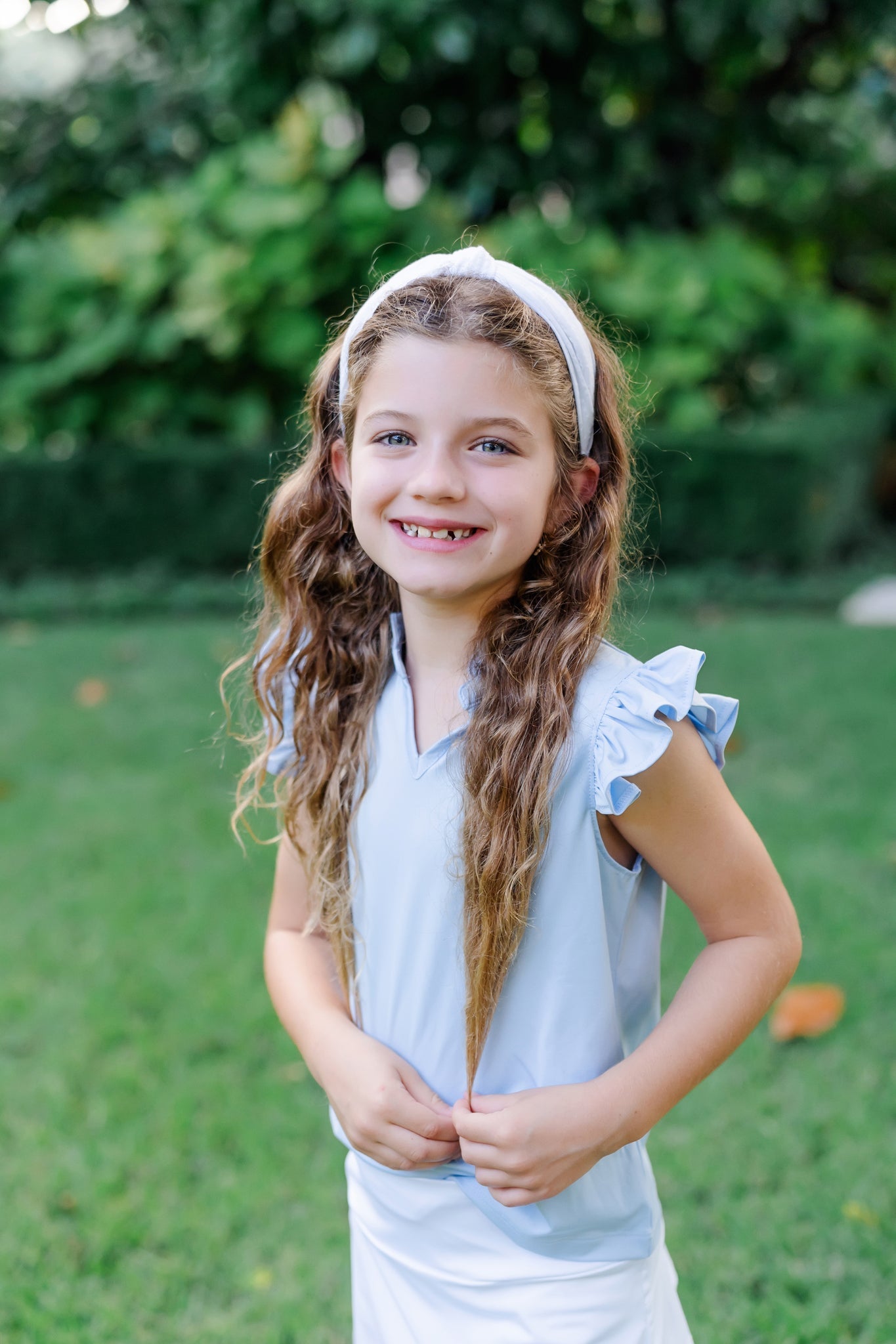 Top deportivo sin mangas Ellie para niña de LH Sport - Azul claro