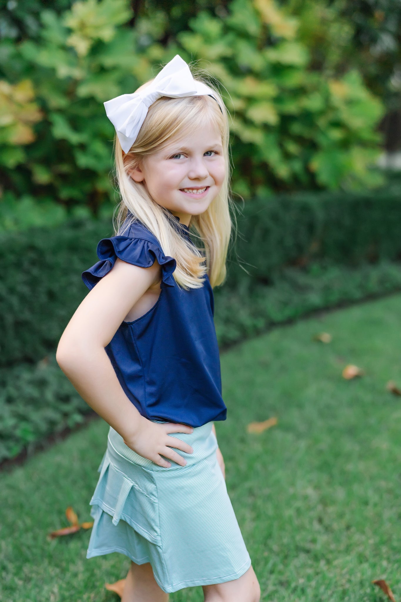 Top deportivo sin mangas Ellie para niña de LH Sport - Azul marino