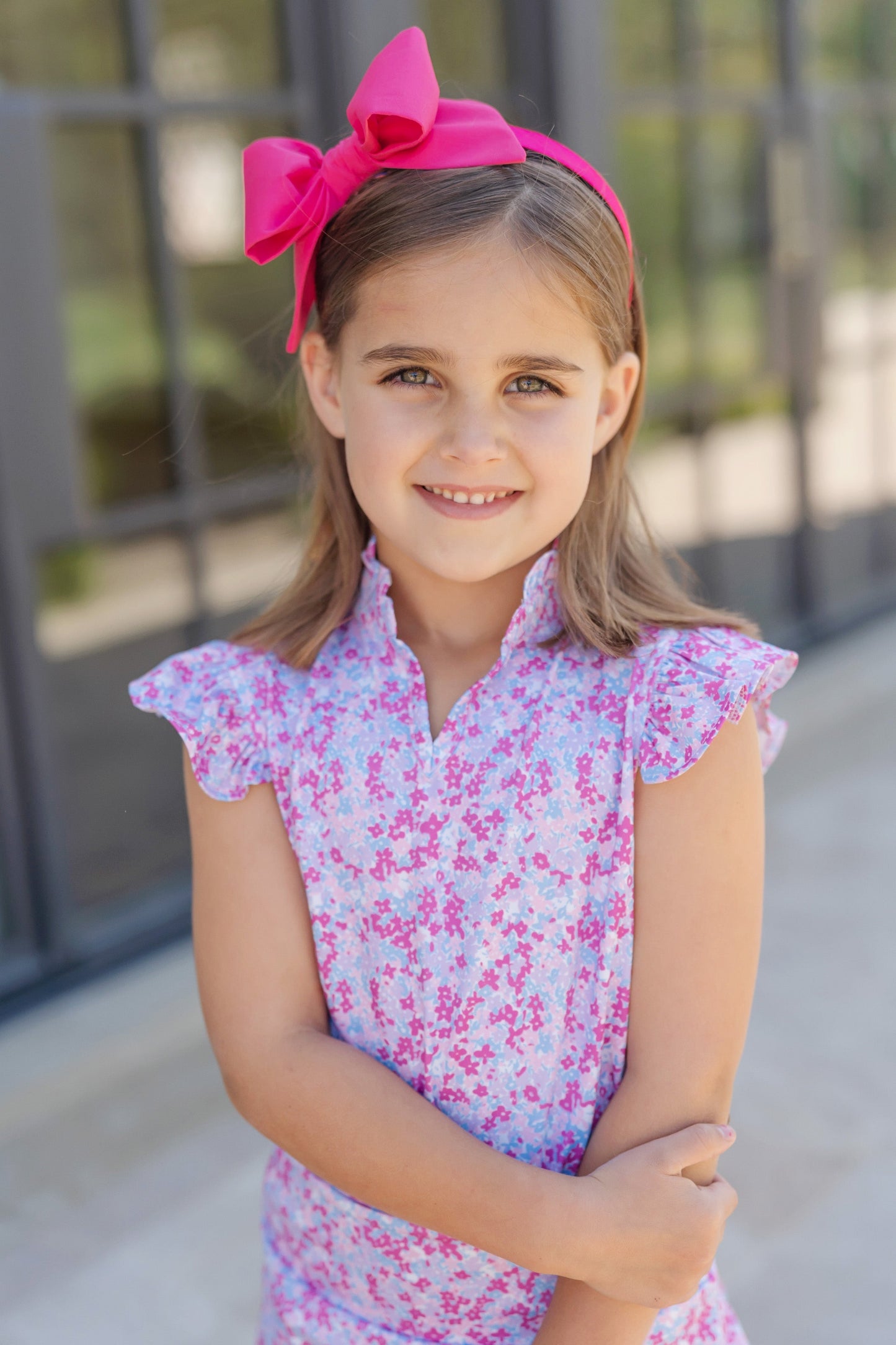 Top deportivo sin mangas Ellie para niña de LH Sport - Preppy Petals