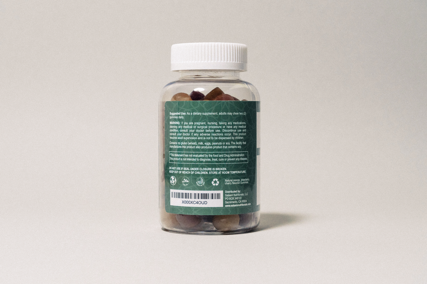 Gomitas multivitamínicas halal para adultos: nutrición completa con vitaminas esenciales (90 unidades)