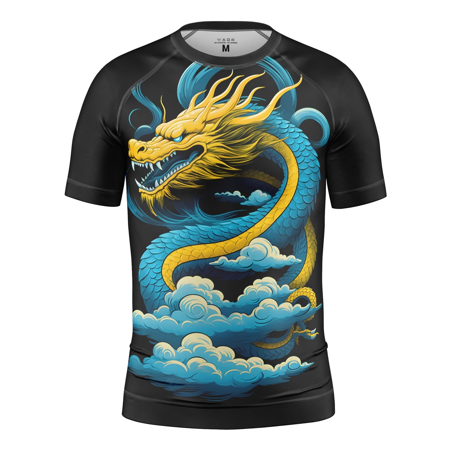 MALLA DE RAYAS DE MANGA CORTA PARA NIÑOS BLUE DRAGON