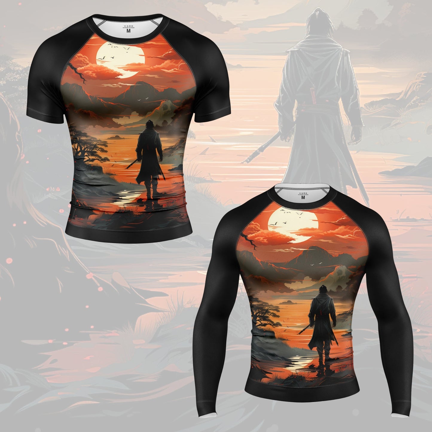 LA CAMISETA RASH GUARD DE MANGA CORTA DEL GUERRERO PERDIDO