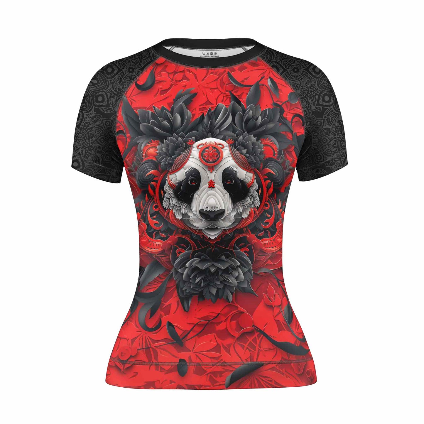 LOTUS PANDA - RASH GUARD DE MANGA CORTA PARA MUJER