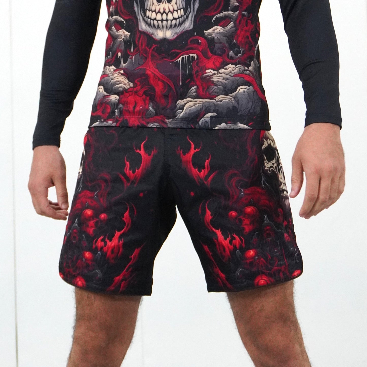 PANTALONES CORTOS DE LUCHA DE CALAVERAS DE SHINIGAMI