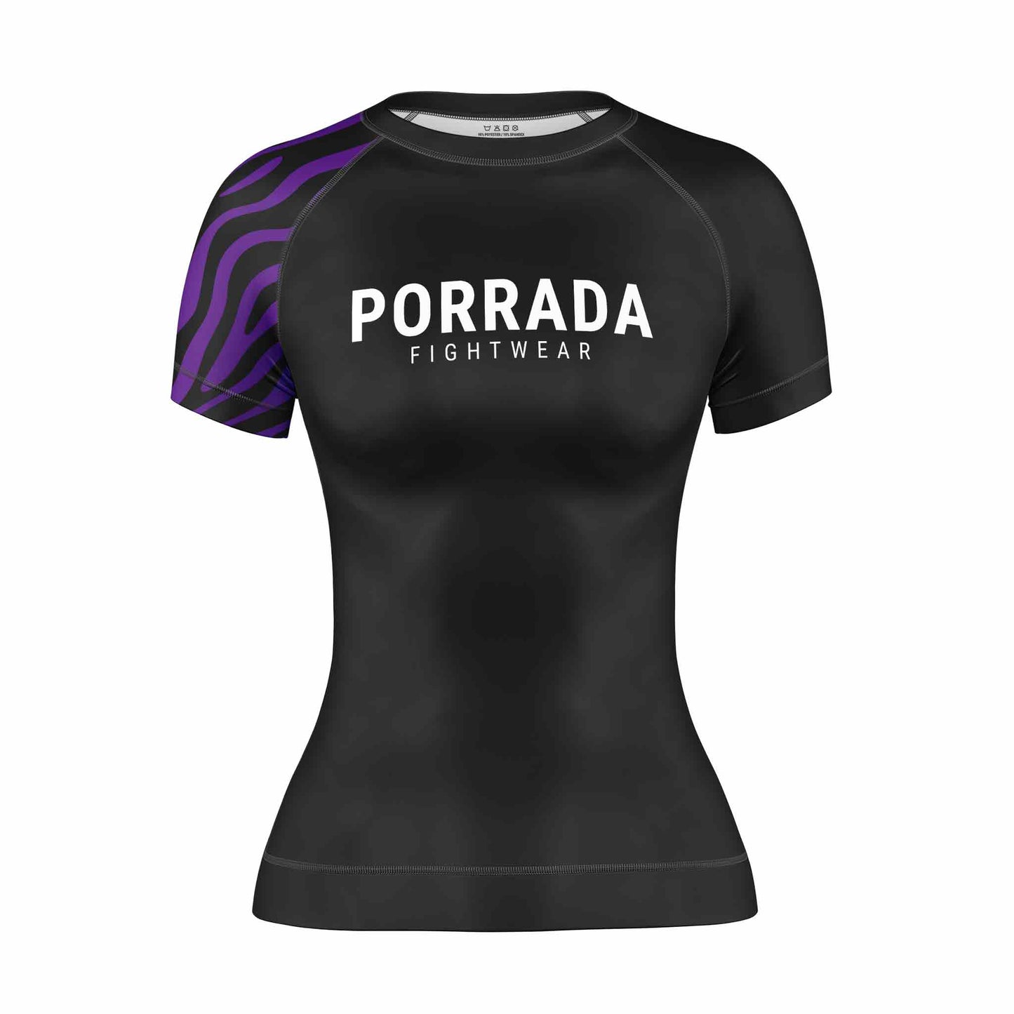 RASH GUARD DE MANGA CORTA PARA MUJERES, CLASIFICADO POR LA IBJJF, COLOR MORADO