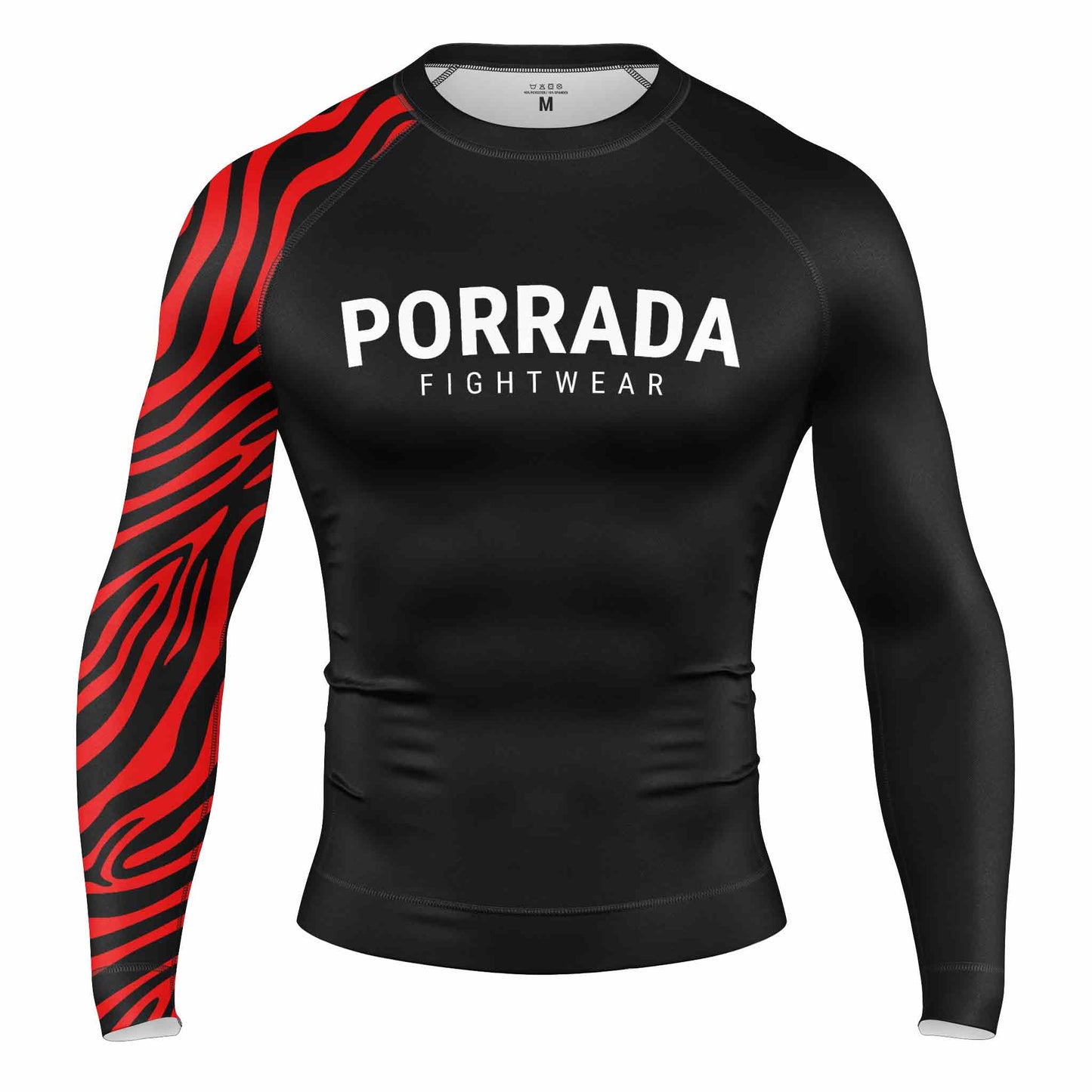 RASH GUARD CON CLASIFICACIÓN ROJA Y NEGRA DE LA IBJJF