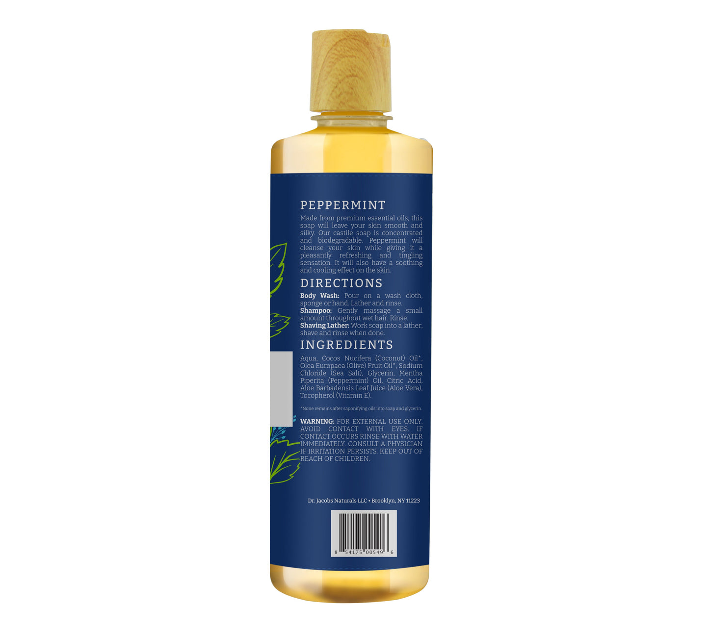 Gel de baño de Castilla con menta (All American)