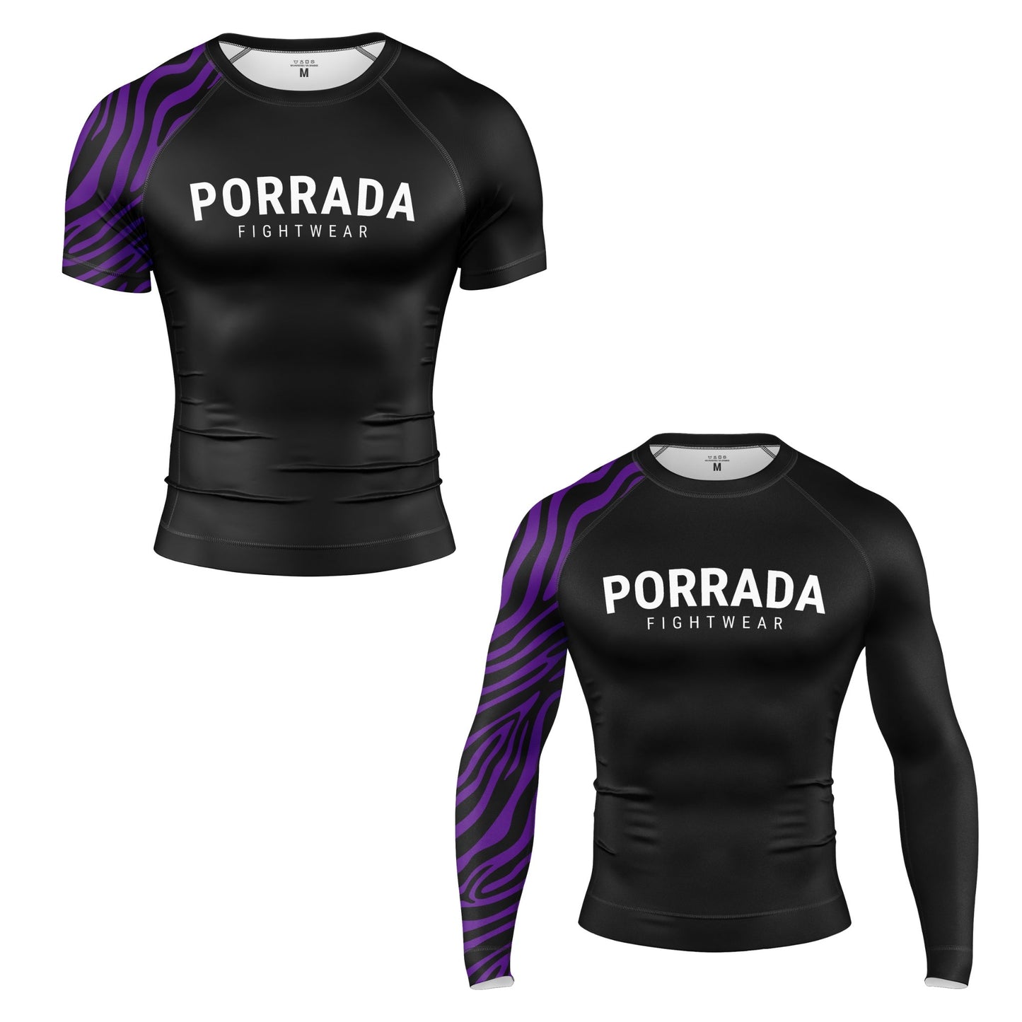 RASH GUARD DE MANGA CORTA CON CLASIFICACIÓN PÚRPURA DE LA IBJJF
