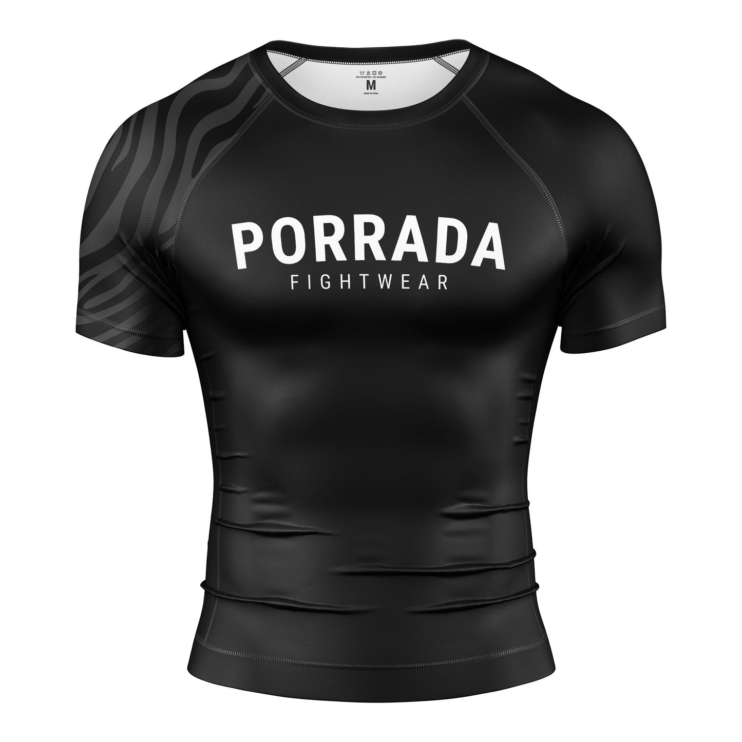 RASH GUARD DE MANGA CORTA CON CLASIFICACIÓN NEGRA DE LA IBJJF