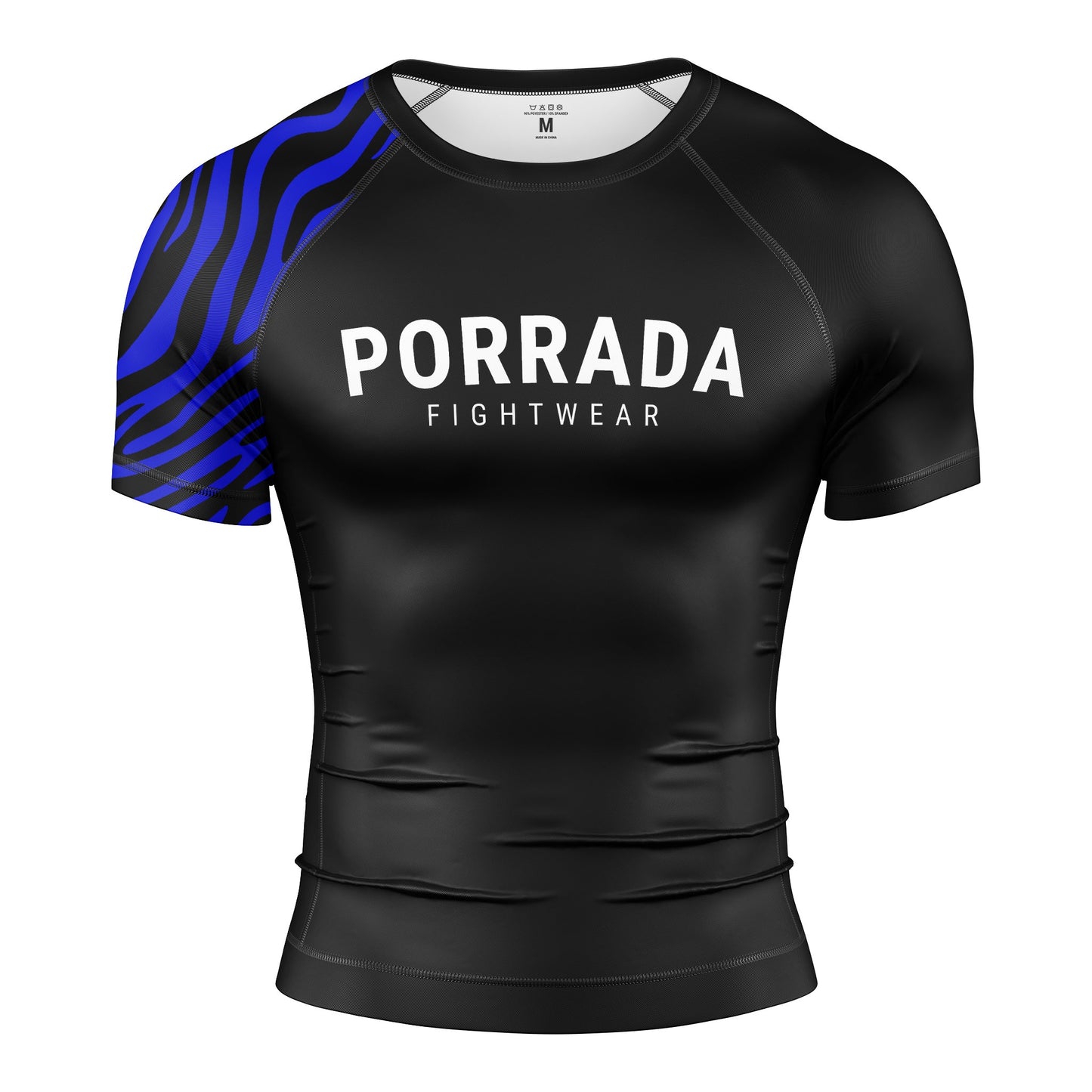 RASH GUARD DE MANGA CORTA CON CLASIFICACIÓN AZUL DE LA IBJJF