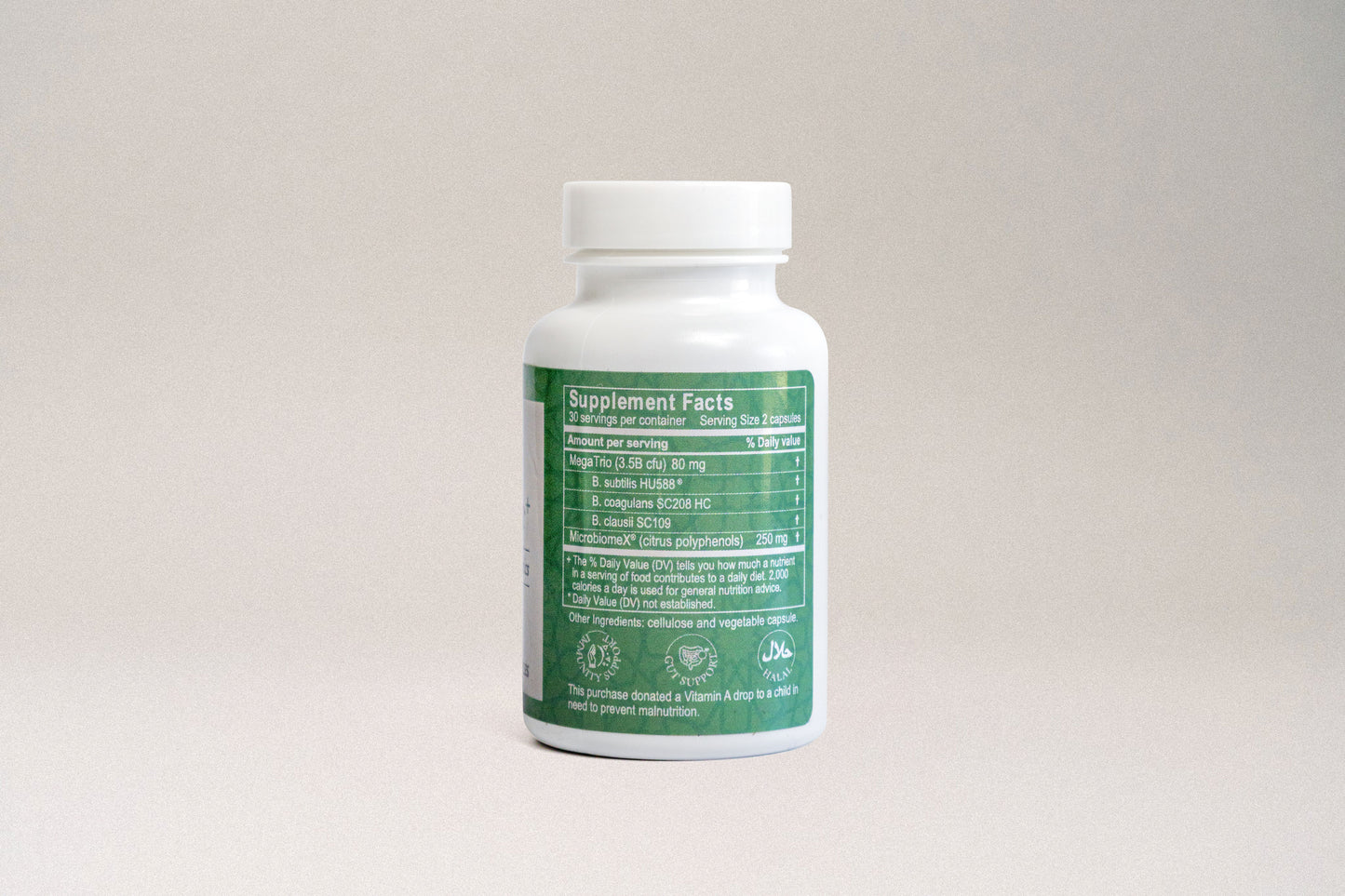 Synbiotic Plus - Probióticos y prebióticos halal, 3500 millones de UFC, cápsulas vegetales - 60 unidades | Salaam Nutritionals