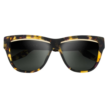 Dusky: Tortuga vintage pulida - Lente negra cepillada/gris