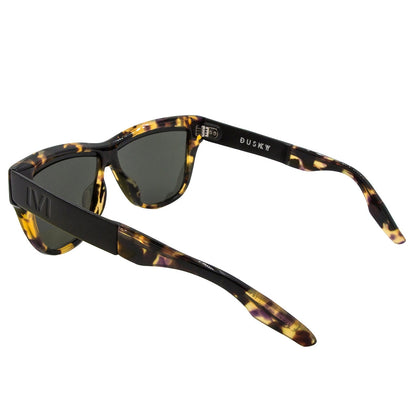 Dusky: Tortuga vintage pulida - Lente negra cepillada/gris
