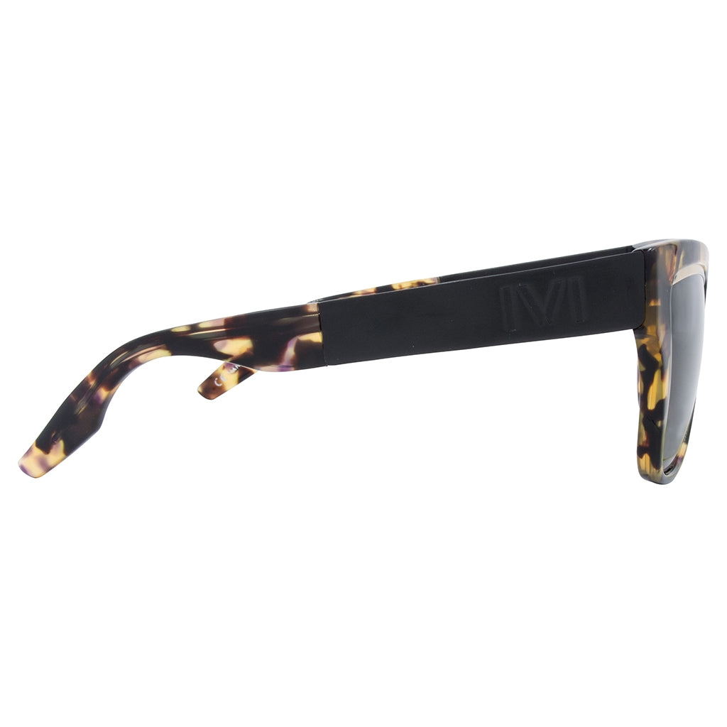 Dusky: Tortuga vintage pulida - Lente negra cepillada/gris