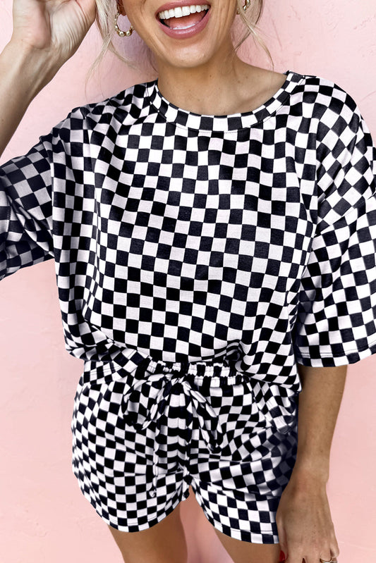 Checker Top and Shorts Set