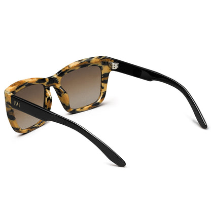 Bonnie: Leopardo pulido - Lente degradado negro pulido/bronce