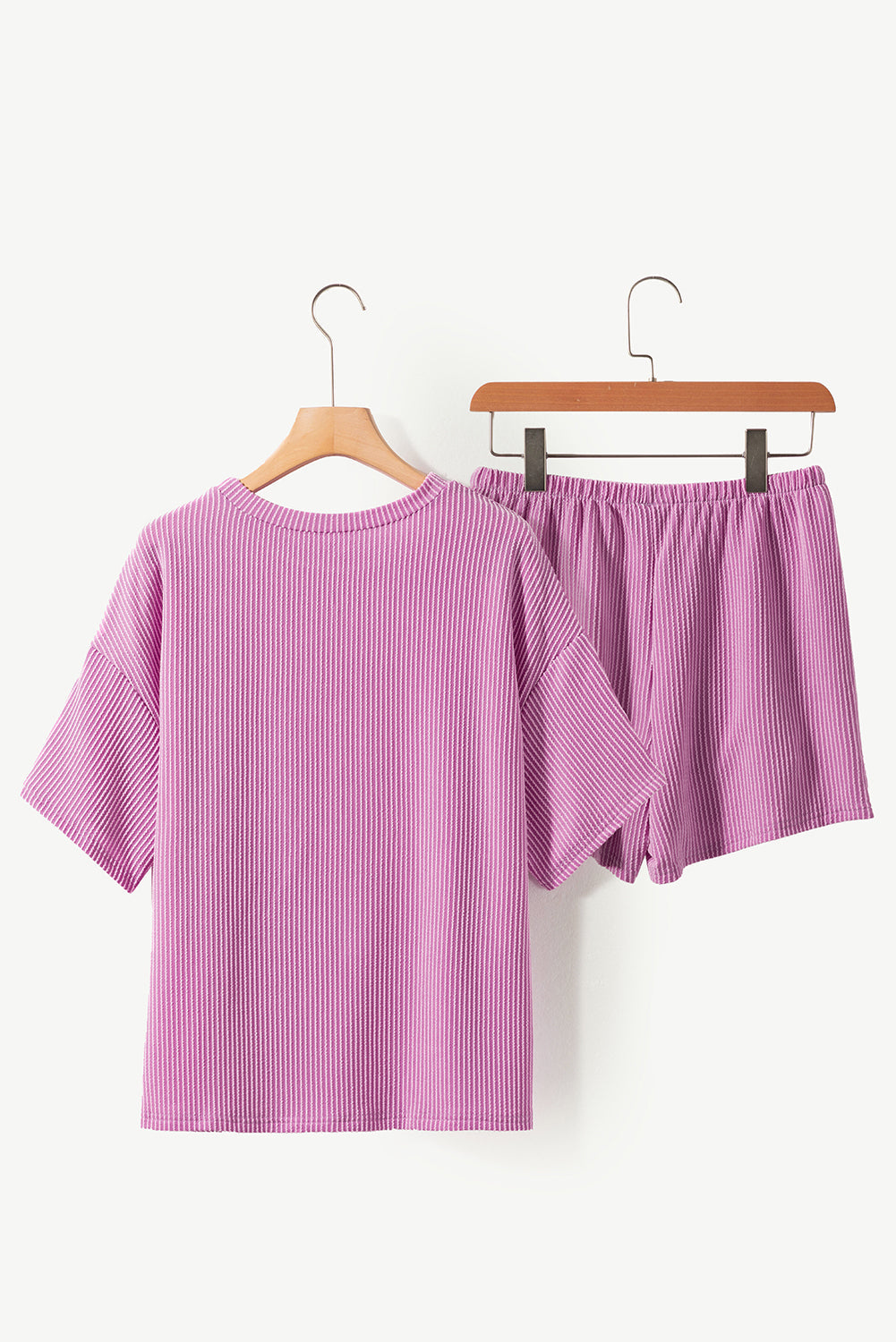 Corded Knit Tee and Shorts Set