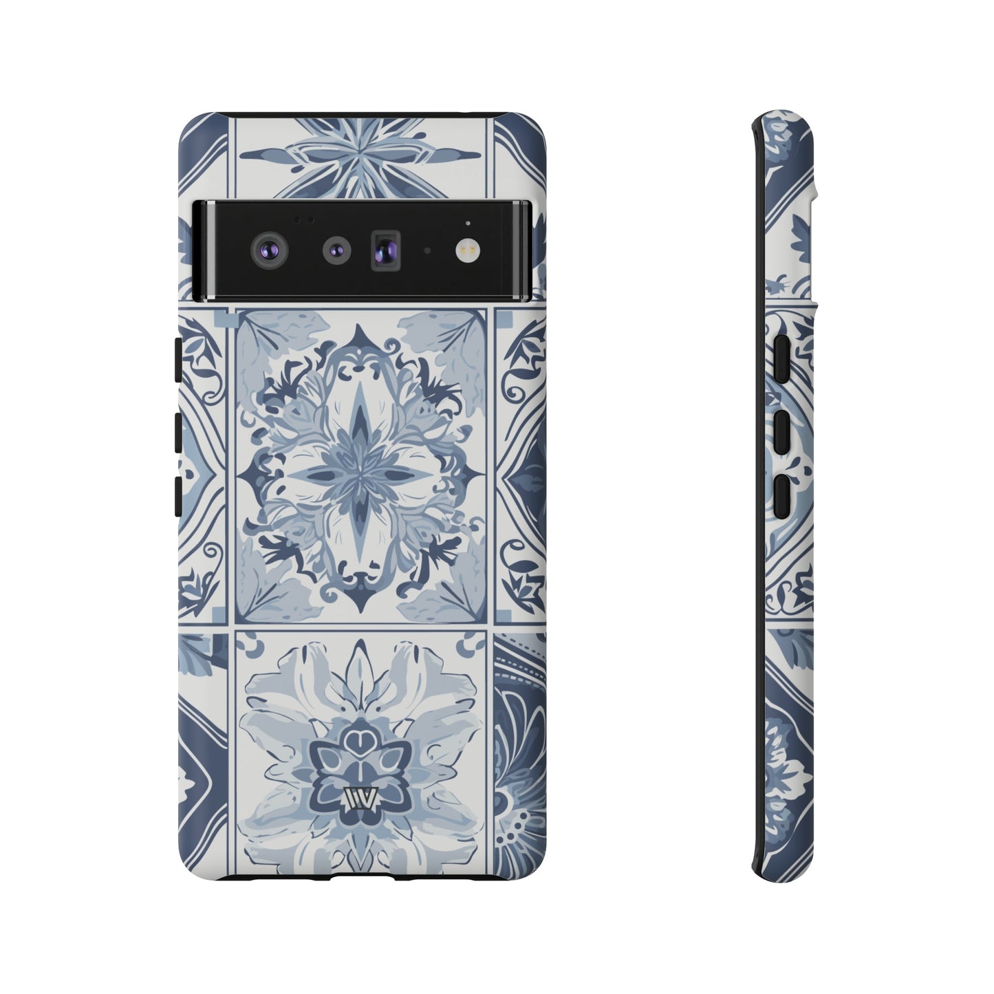 Azulejo azul y blanco | Funda resistente para teléfono