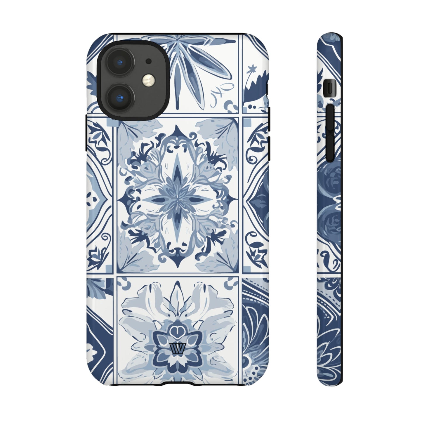 Azulejo azul y blanco | Funda resistente para teléfono