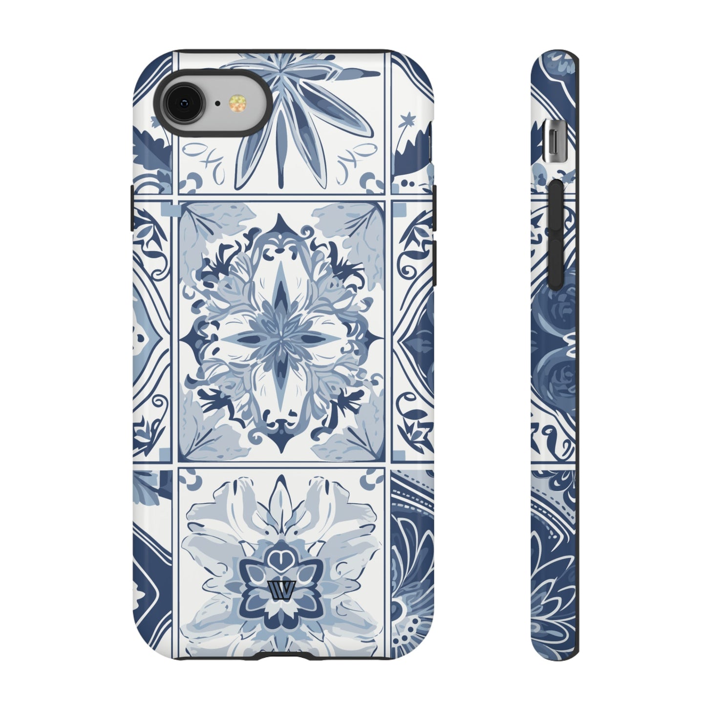 Azulejo azul y blanco | Funda resistente para teléfono