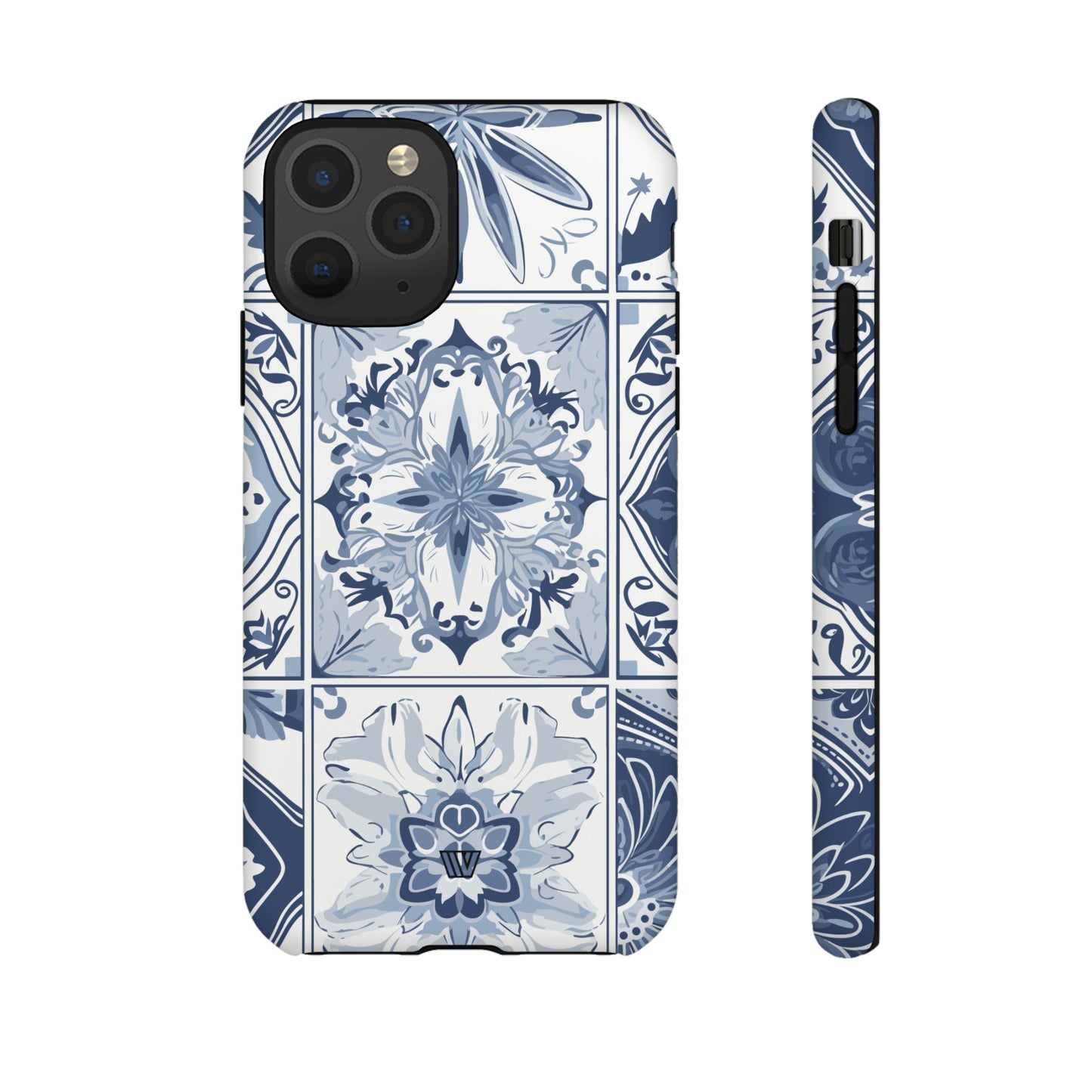 Azulejo azul y blanco | Funda resistente para teléfono