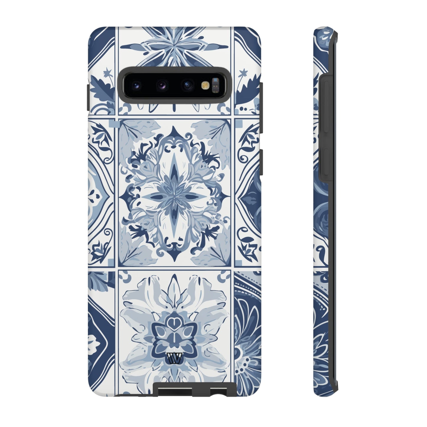 Azulejo azul y blanco | Funda resistente para teléfono