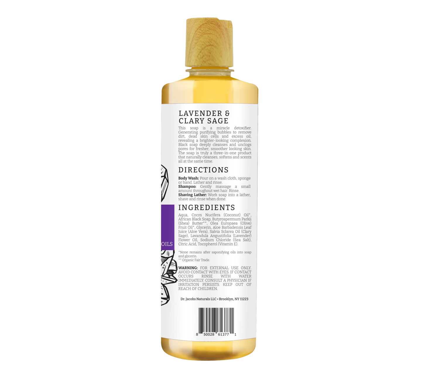Jabón negro de lavanda y salvia (All American)