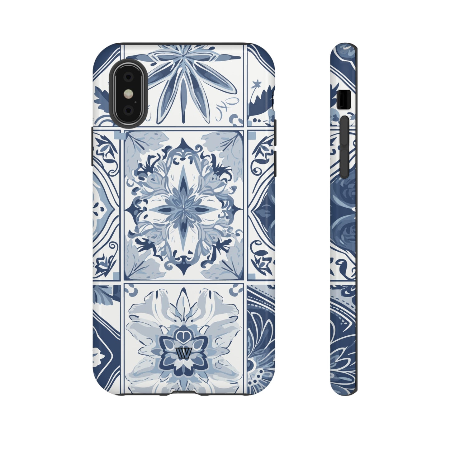 Azulejo azul y blanco | Funda resistente para teléfono