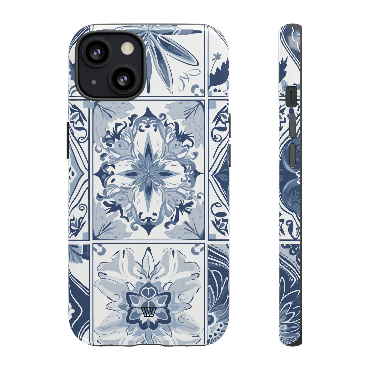 Azulejo azul y blanco | Funda resistente para teléfono
