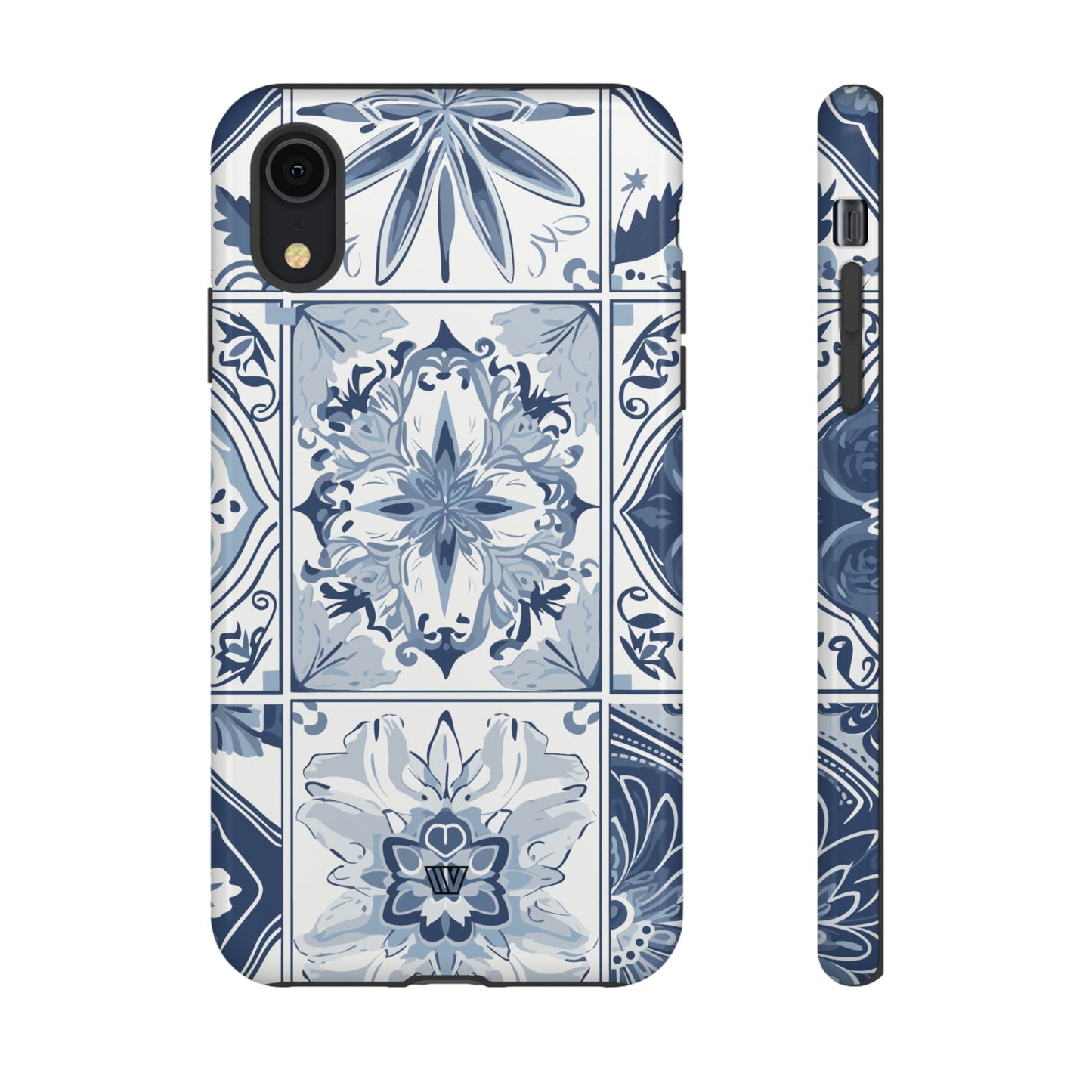 Azulejo azul y blanco | Funda resistente para teléfono