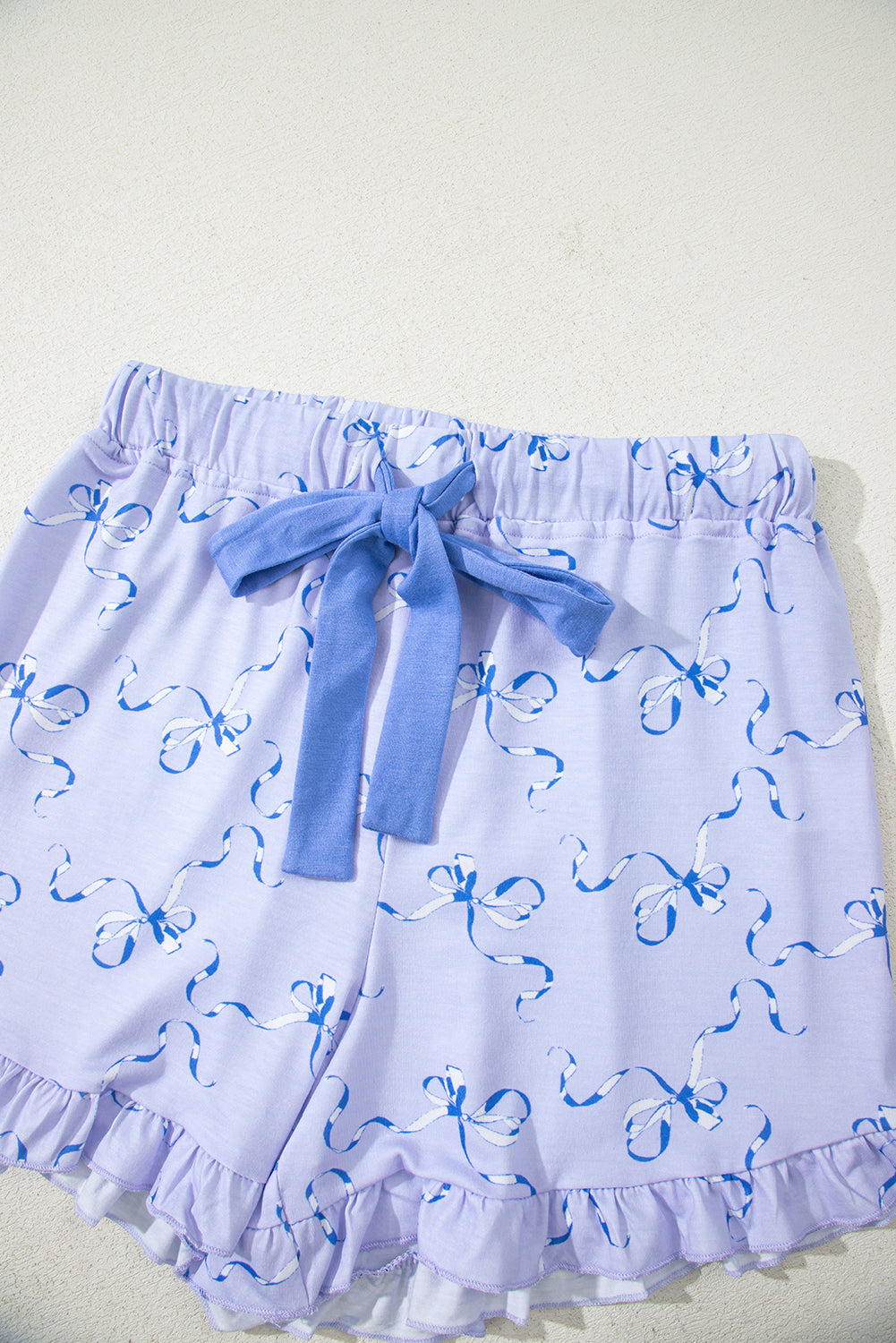 Bow Tee and Shorts Lounge Set