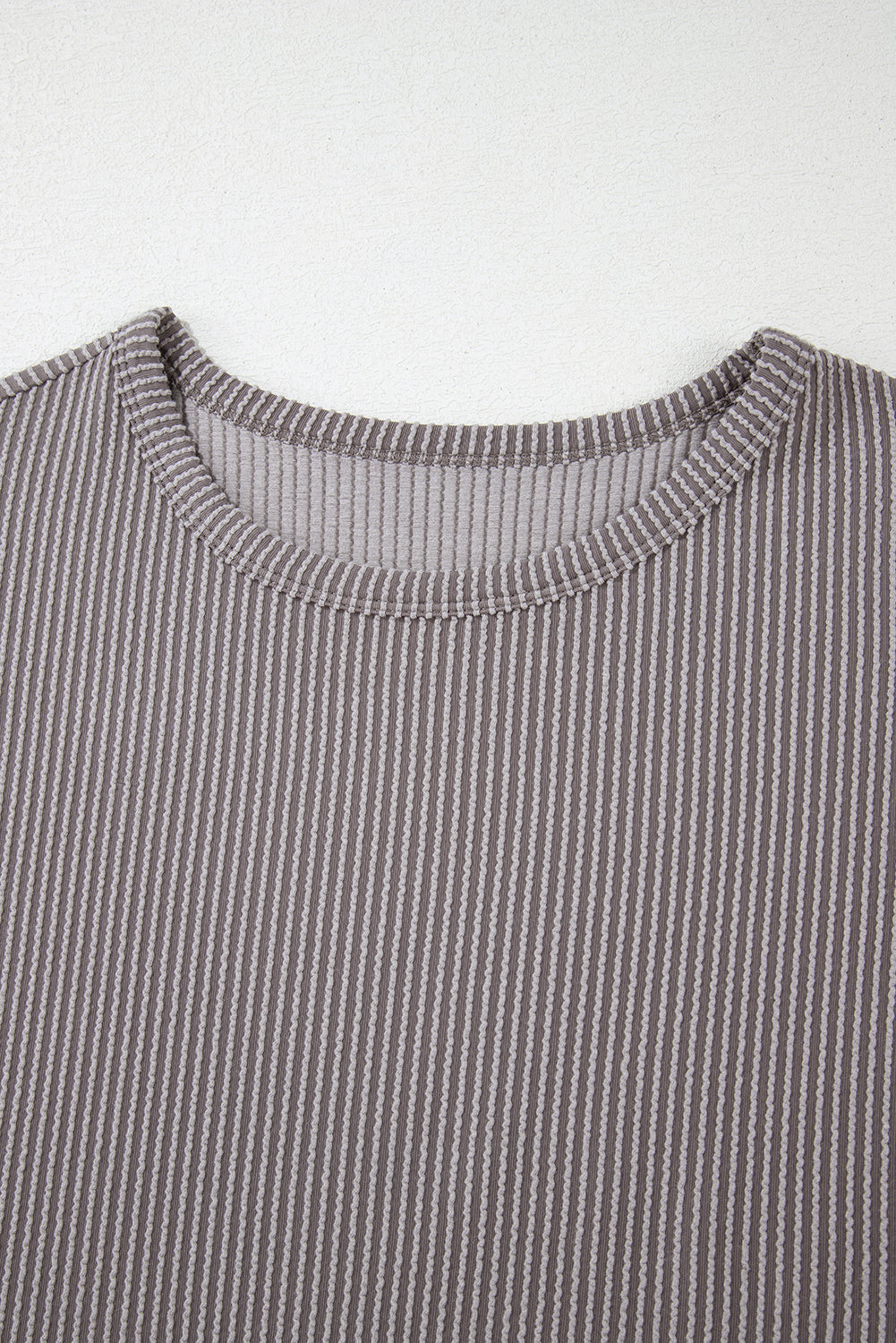 Corded Knit Wide Sleeve T-Shirt