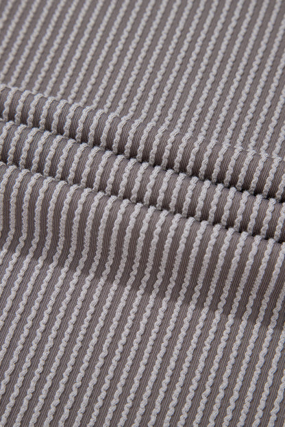 Corded Knit Wide Sleeve T-Shirt