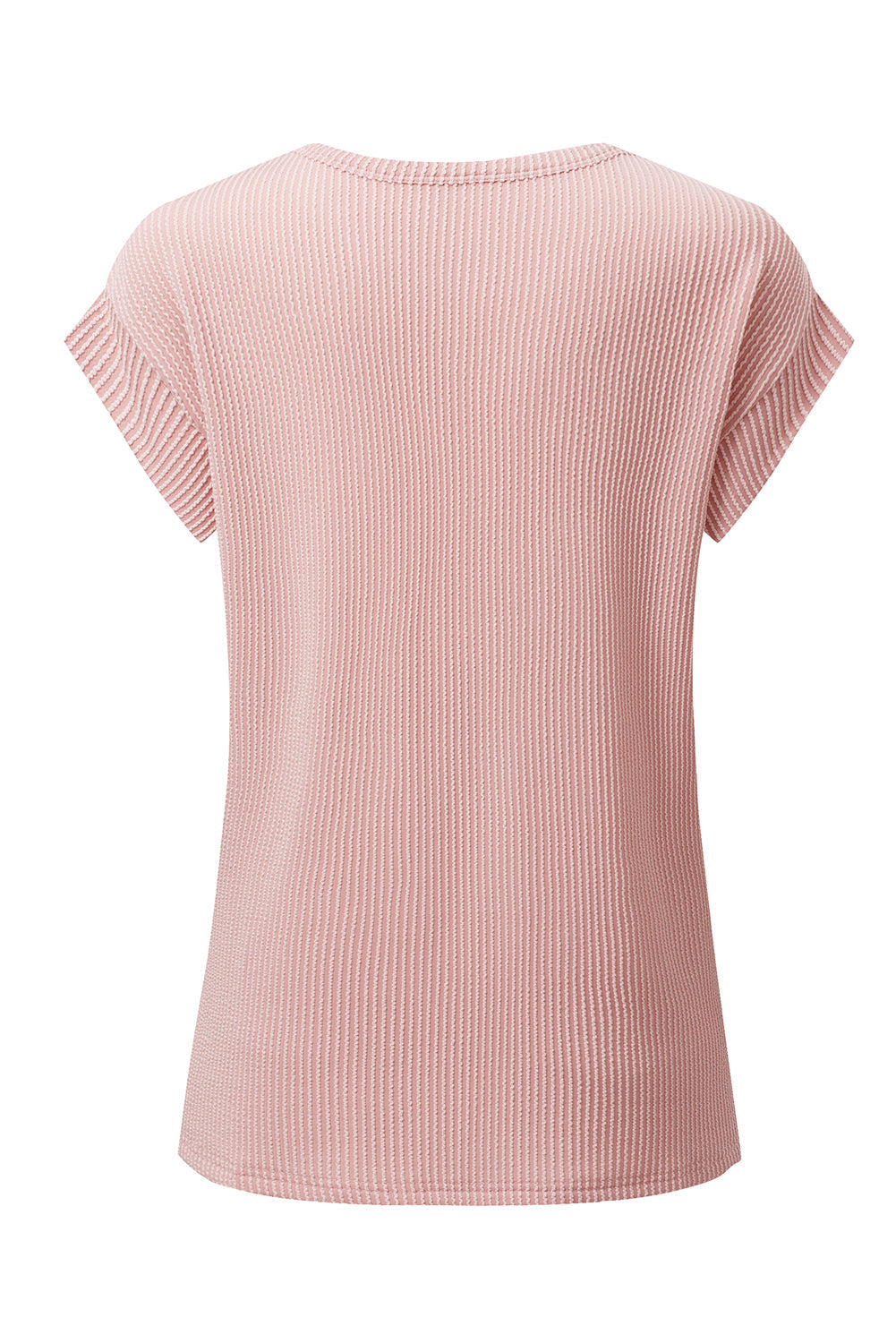 Corded Knit Wide Sleeve T-Shirt
