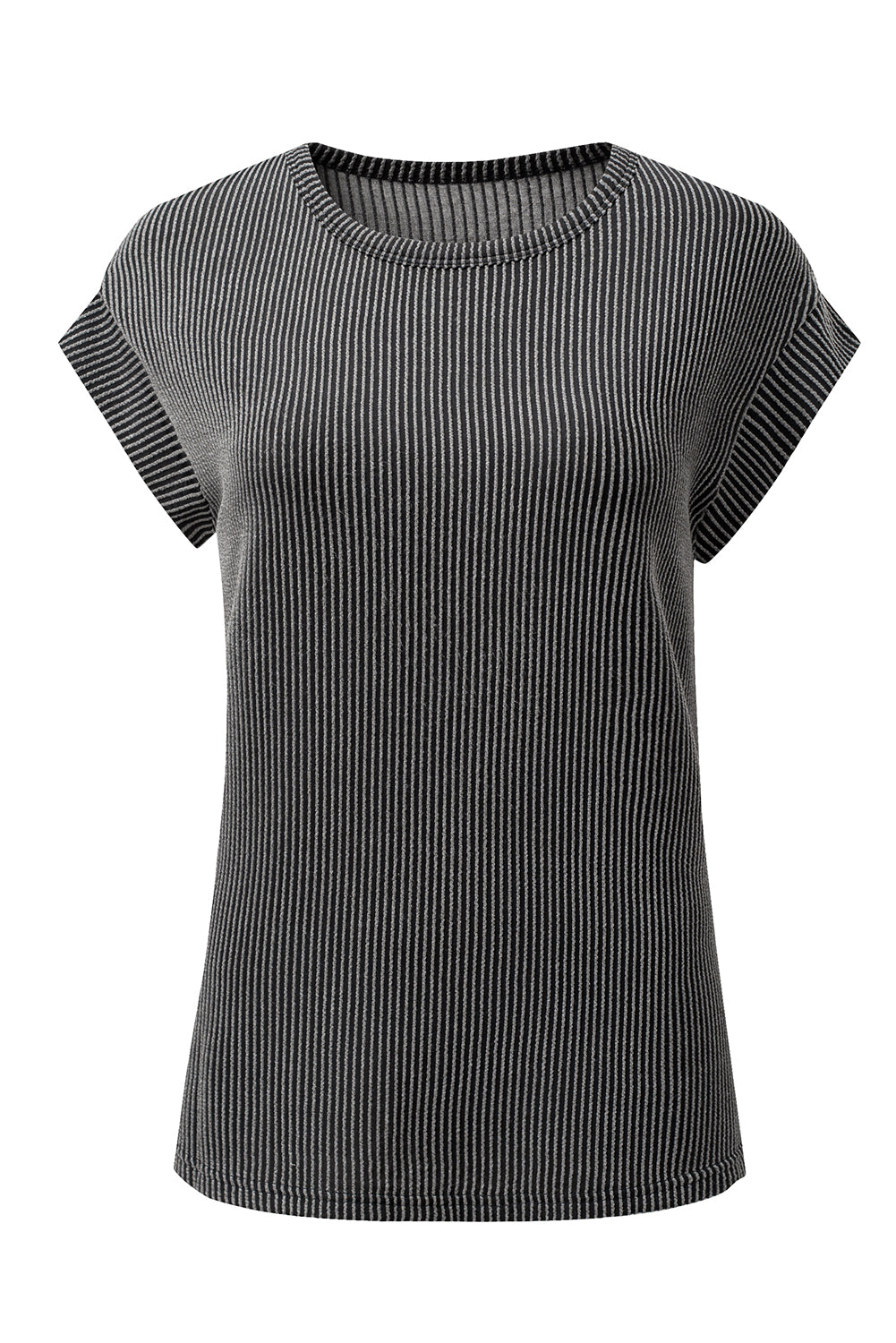 Corded Knit Wide Sleeve T-Shirt