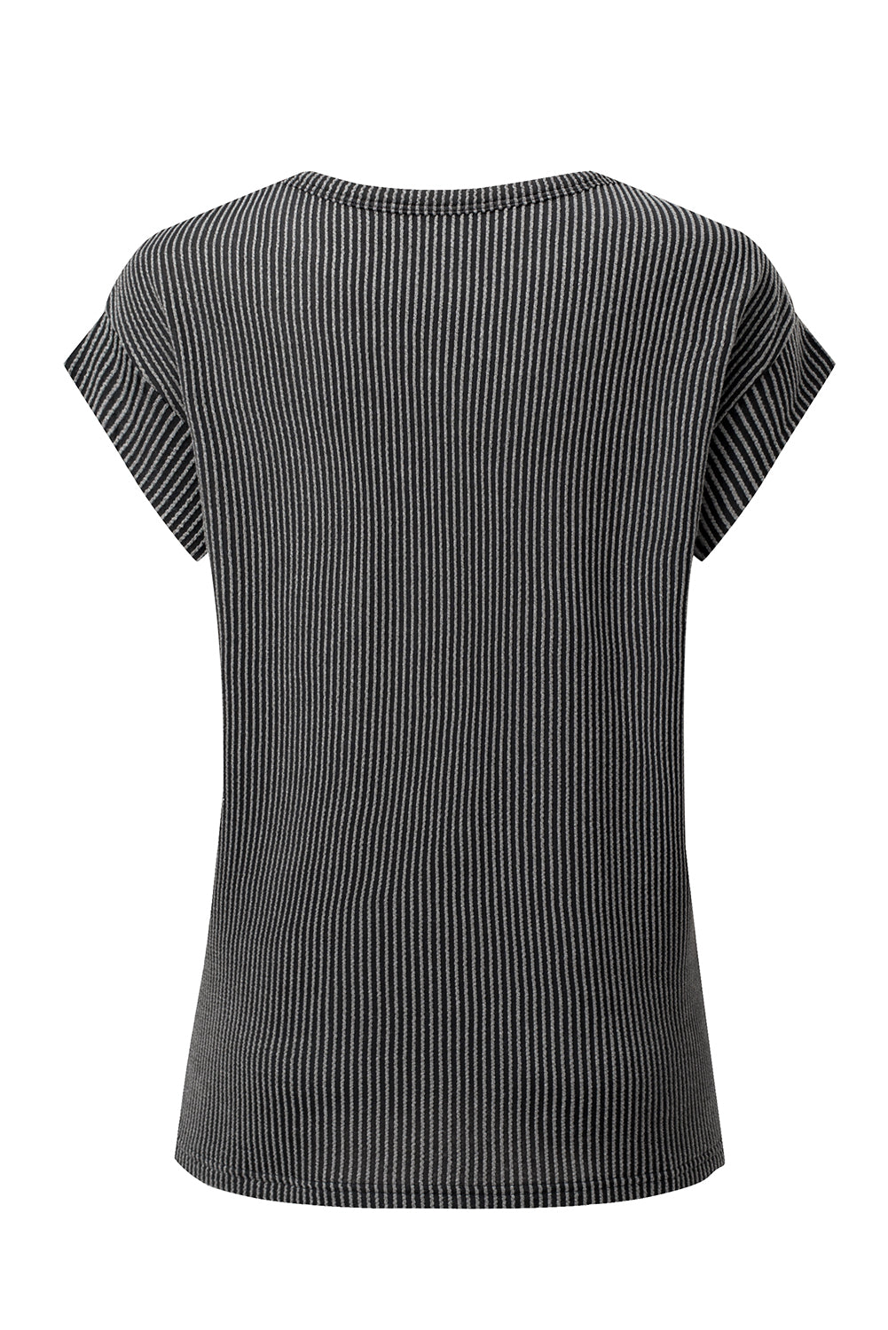 Corded Knit Wide Sleeve T-Shirt