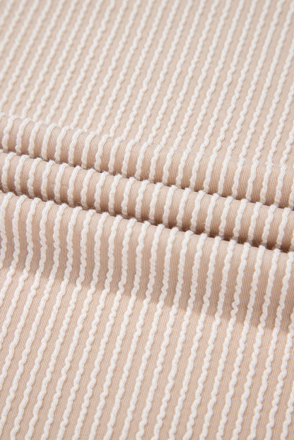 Corded Knit Wide Sleeve T-Shirt