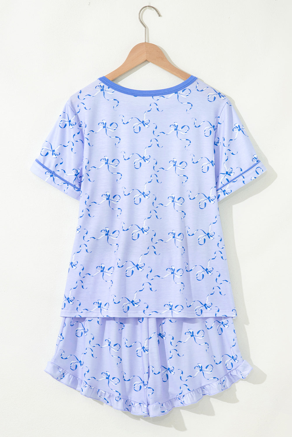 Bow Tee and Shorts Lounge Set