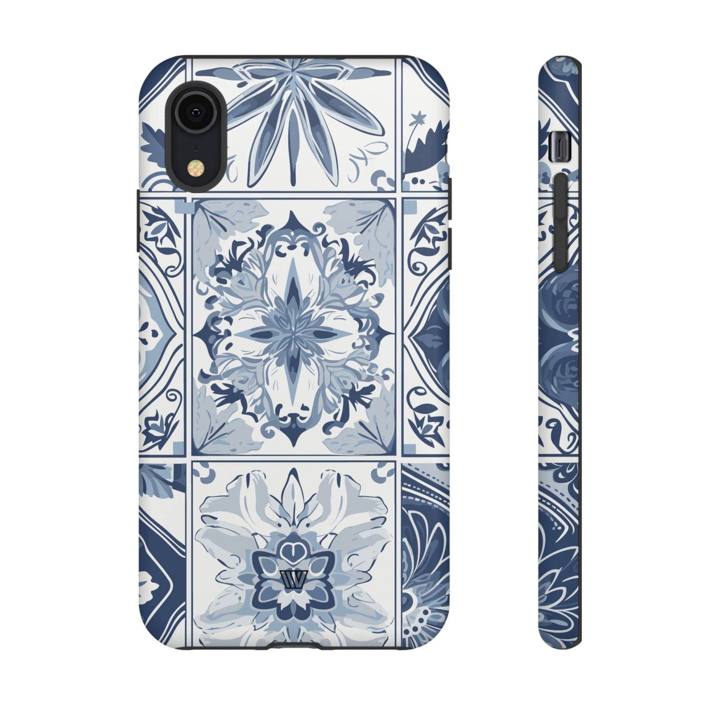 Azulejo azul y blanco | Funda resistente para teléfono