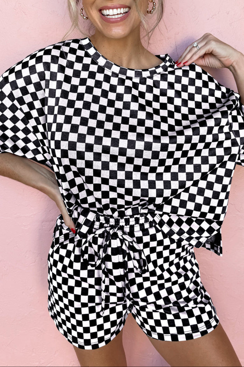 Checker Top and Shorts Set