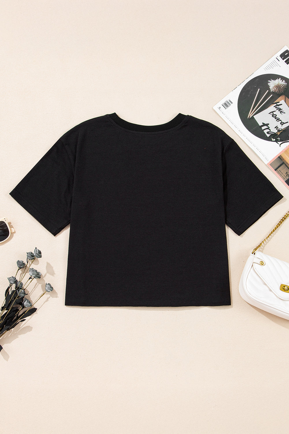 Checker Peace Sign Graphic T-Shirt