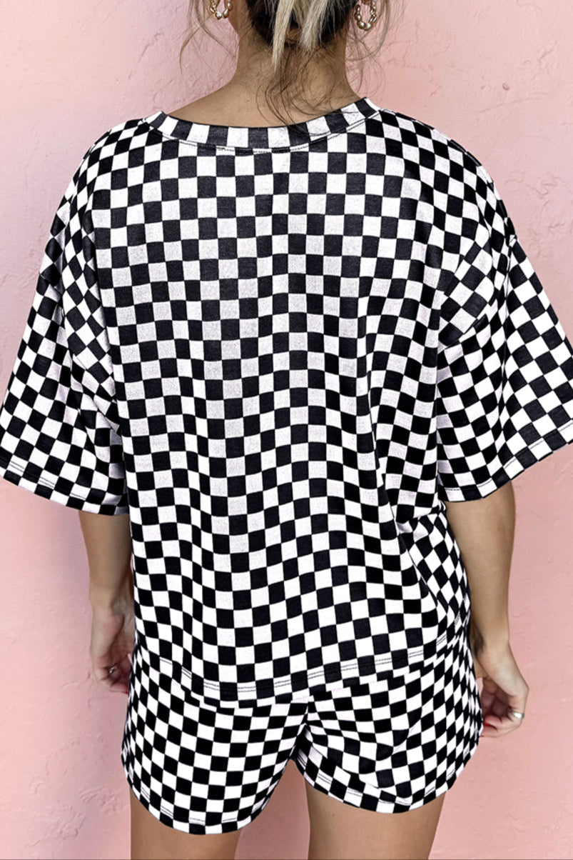 Checker Top and Shorts Set